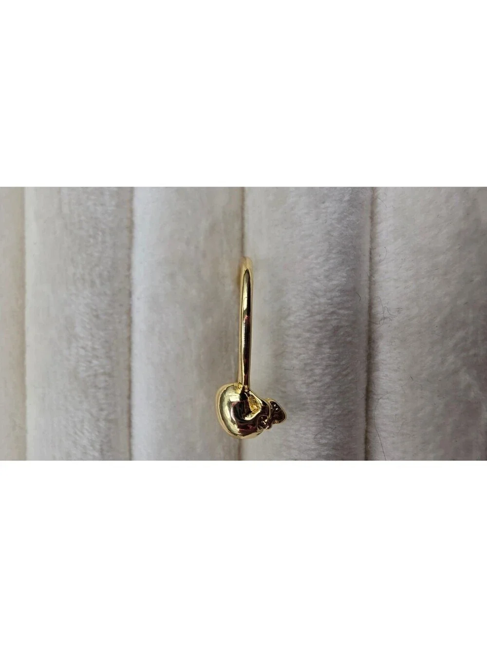 18k Gold Plated Small Skull Ring Size 7 Gothic Minimalist